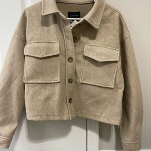 Love Tree Beige Button-Up Jacket